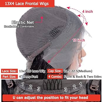 Amazon.com : Beeglamor 180 Density Lace Front Wigs Human Hair 13X4